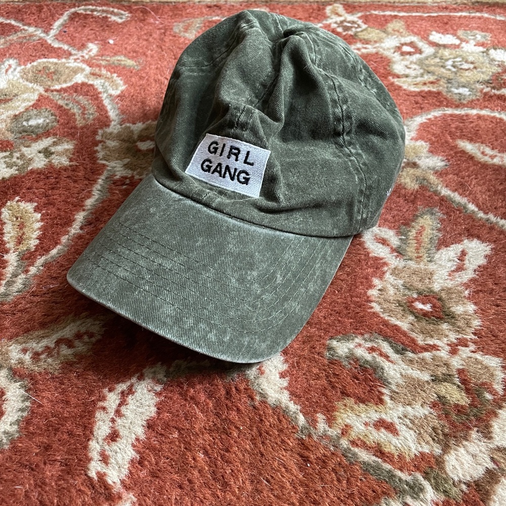 David and Young Olive Green 'Girl Gang' Baseball Cap